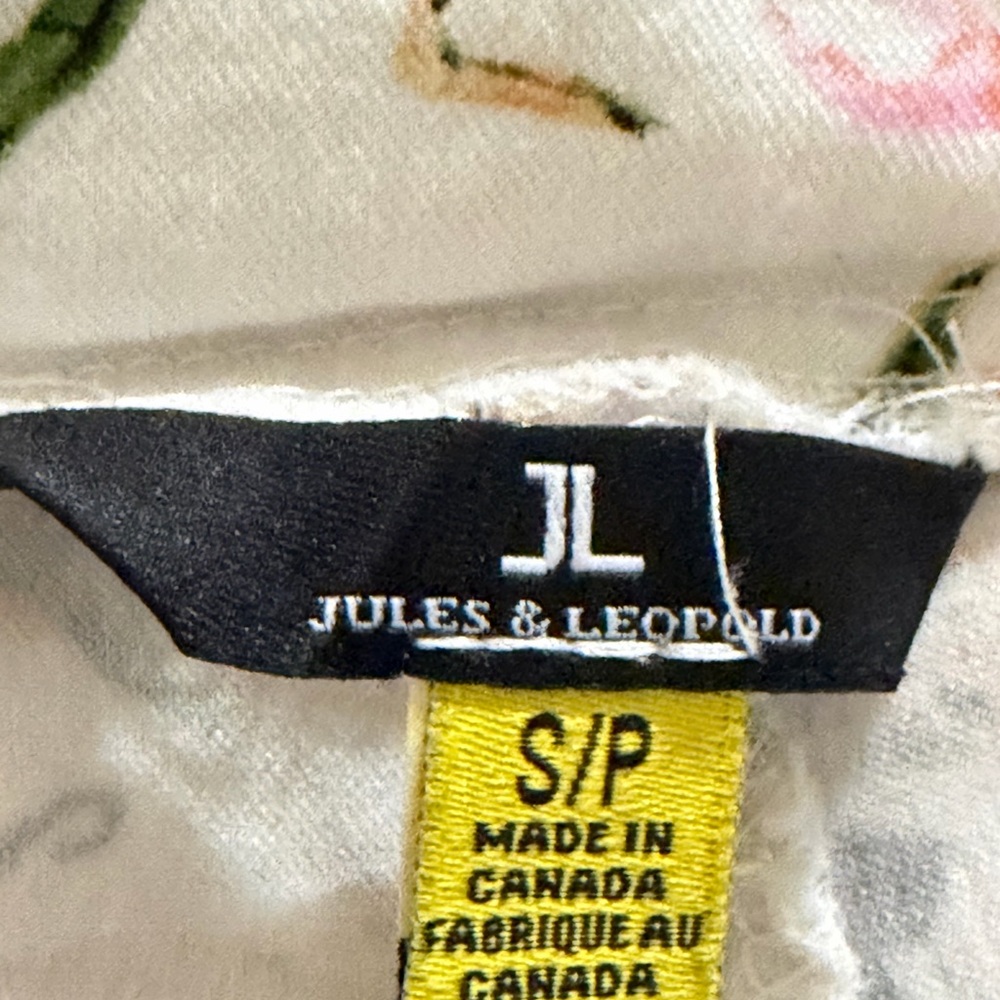 Jules & Leopold Black and White Labelled Floral Garment - Picture 3 of 7
